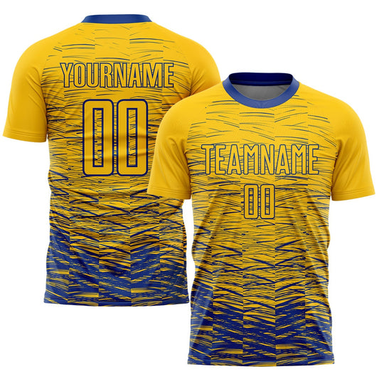 Maillot de football personnalisé par sublimation en jaune royal