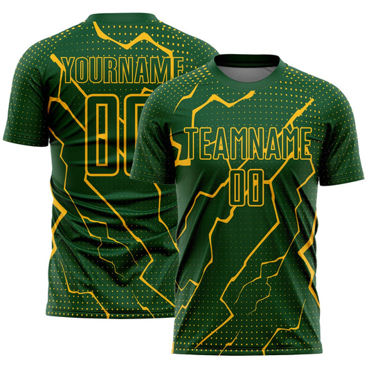 Maillot de football personnalisé par sublimation du Rayo Verde Dorado