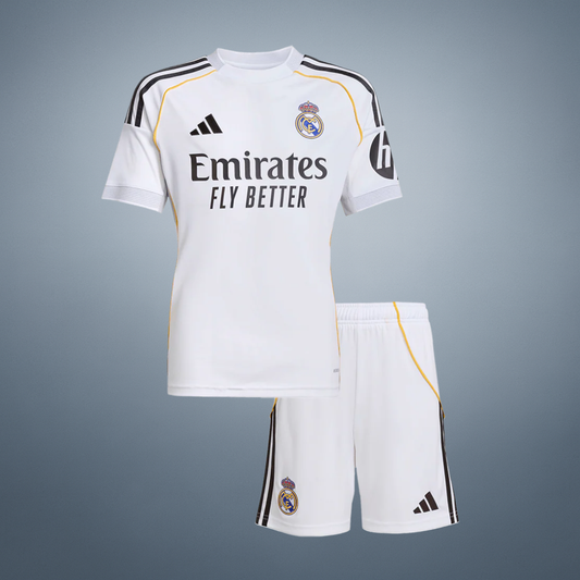 Vente Flash Real Madrid Domicile Maillot Kit 2025/26 Enfant