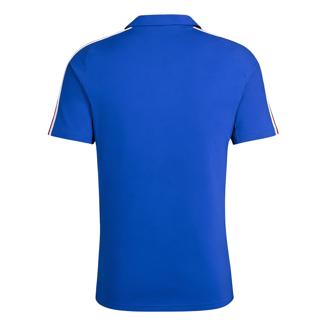 Maillot de football domicile France 1984, version rétro homme, manches courtes, bleu