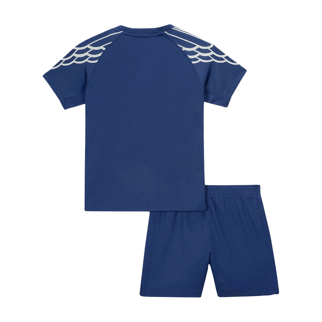 Quatrième tenue extérieure enfant du PSG (maillot + short) 2024/25 Bleu marine