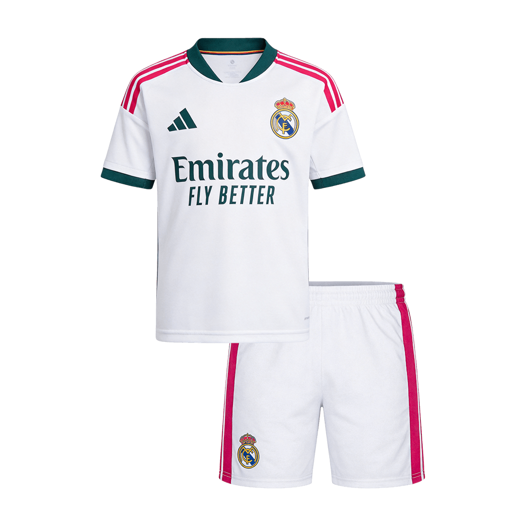 Vente Flash Real Madrid Domicile Maillot Kit 2026/27 Enfant Blanc