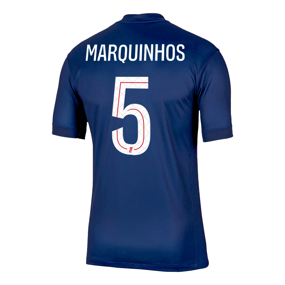 Maillot domicile PSG 2025/26 bleu marine, MARQUINHOS n°5