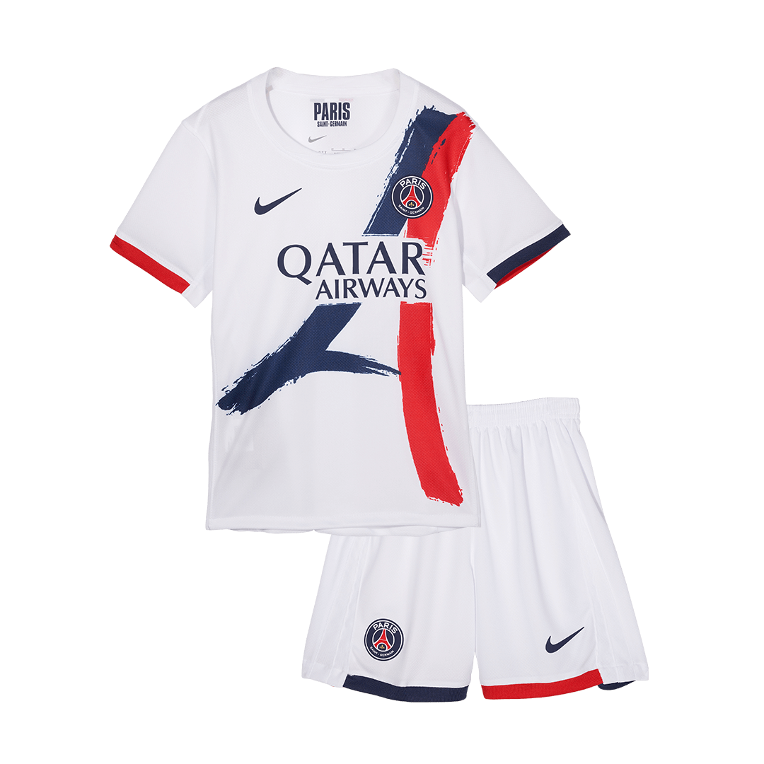 Tenue de football extérieure du PSG pour enfants (maillot + short)