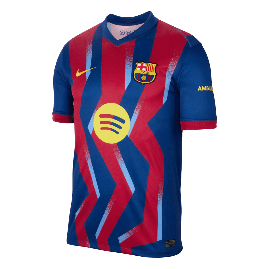 Barcelone Fourth Away Maillot Kit 2025/26 Rouge&Bleu