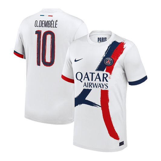 Maillot extérieur blanc O.DEMBÉLÉ n°10 PSG 2024/25 - Ligue des Champions
