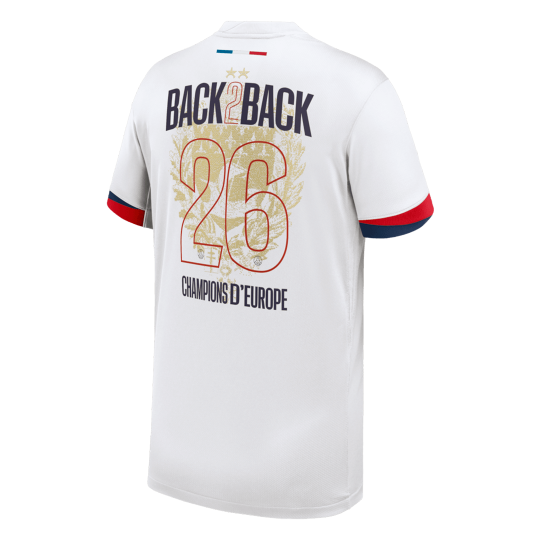 Maillot extérieur du PSG 2024/26 Champions d'Europe 2026 Imprimé Blanc