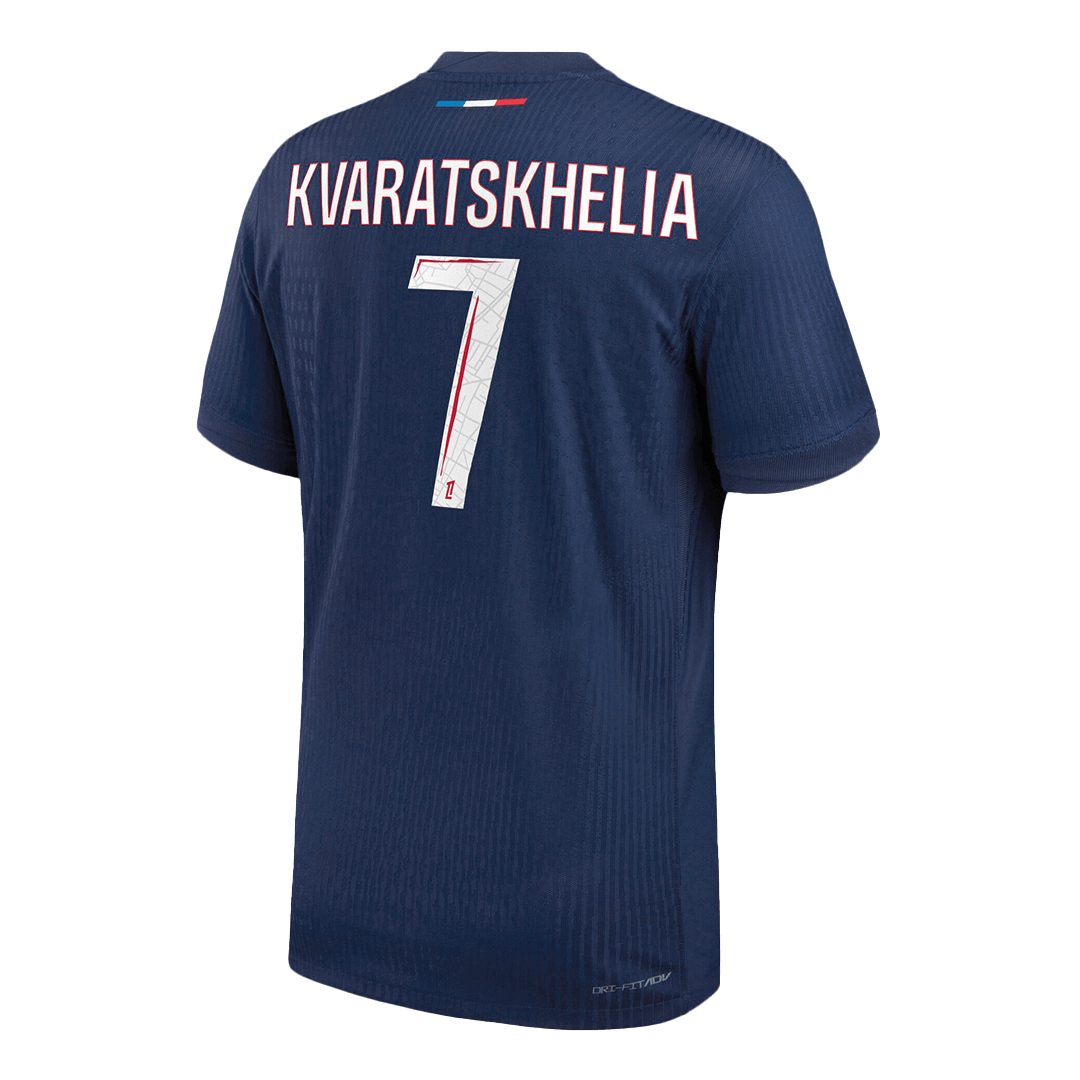 Version joueur KVARATSKHELIA #7 Maillot domicile PSG 2024/25 Bleu marine