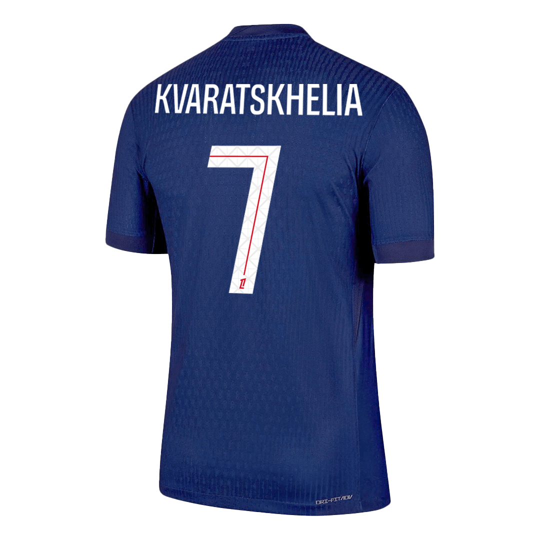 Version joueur KVARATSKHELIA #7 Maillot domicile PSG 2025/26 Bleu marine