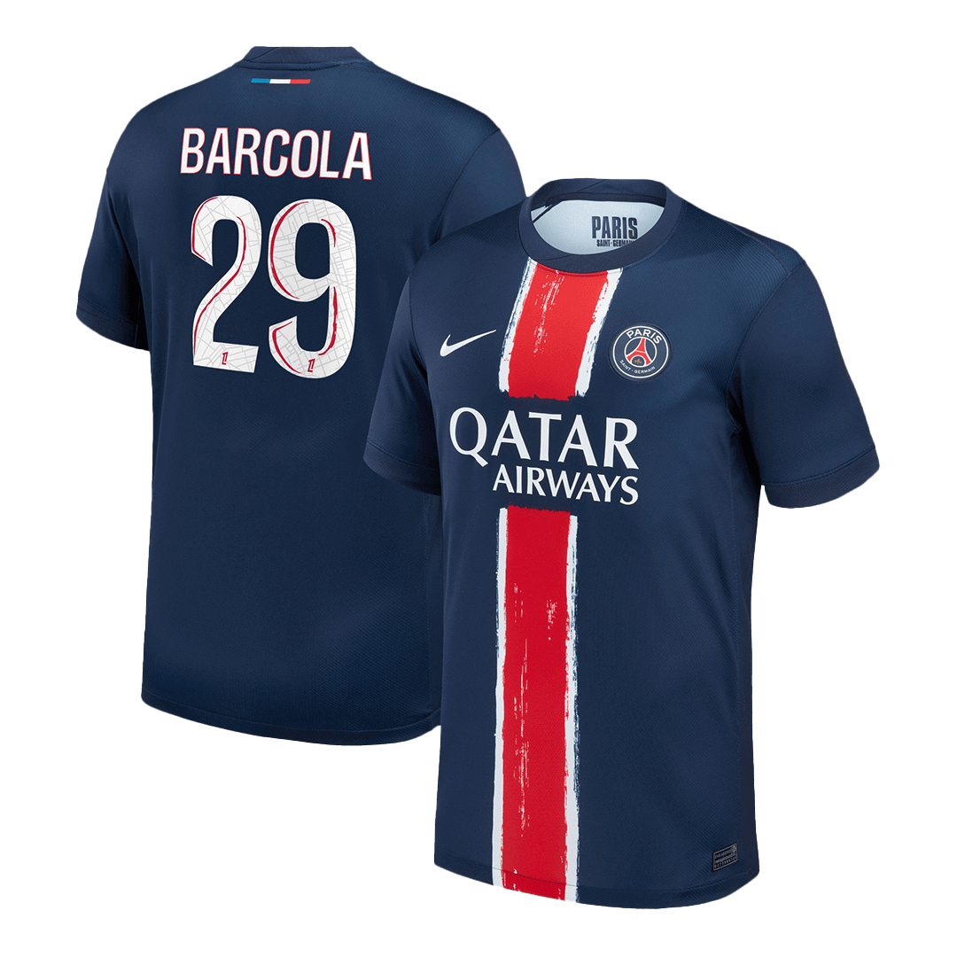 Maillot domicile du Barça PSG n° 29, saison 2024/25, bleu marine