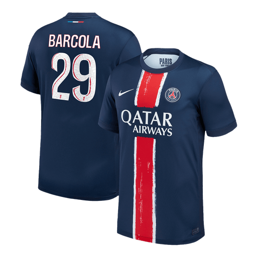 Maillot domicile du Barça PSG n° 29, saison 2024/25, bleu marine