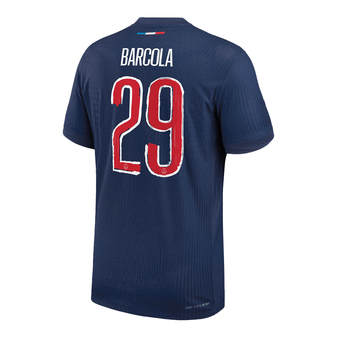 Version joueur BARCOLA #29 PSG Maillot domicile 2024/25 Bleu marine - Ligue des champions