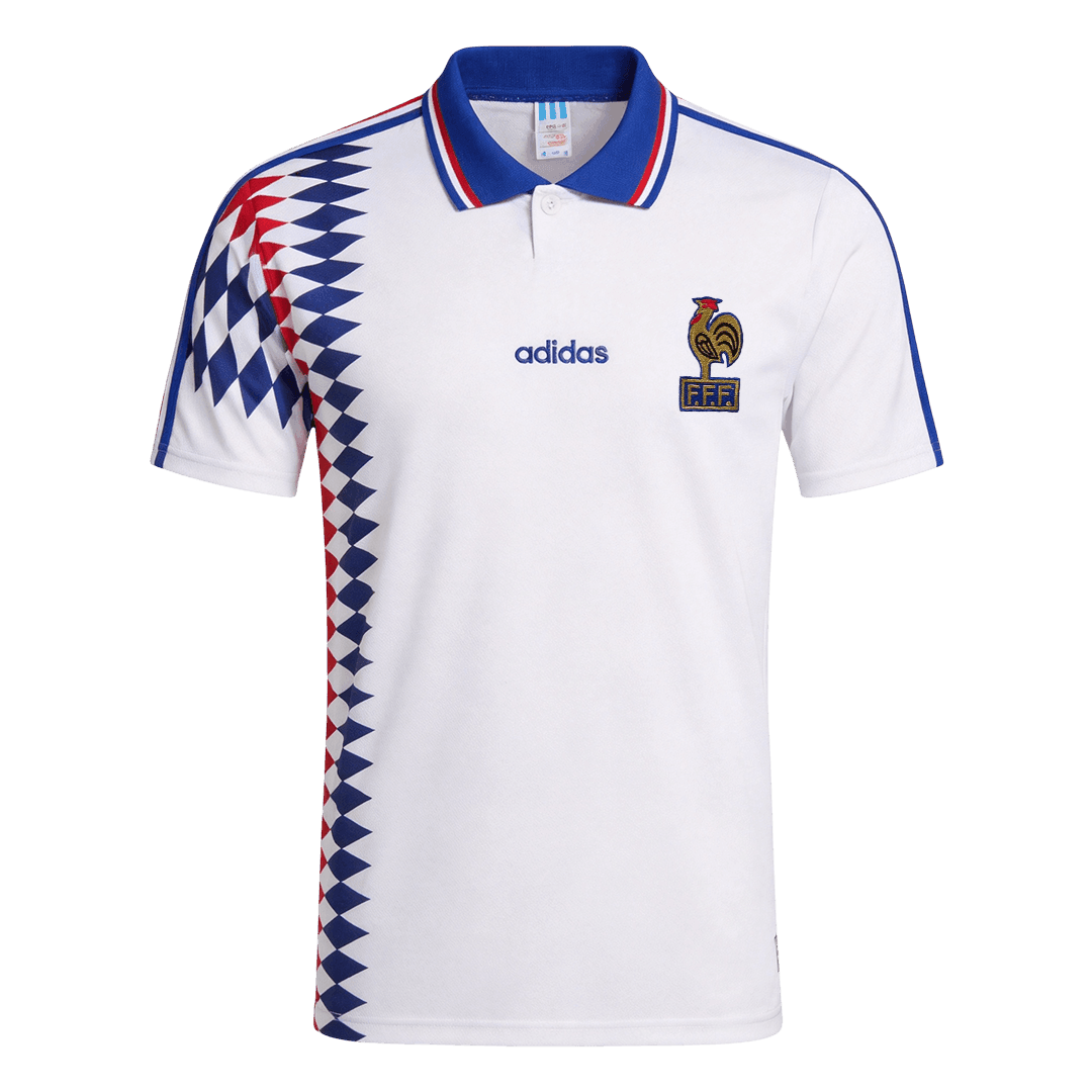 Maillot de football blanc extérieur France 1994, version rétro pour homme