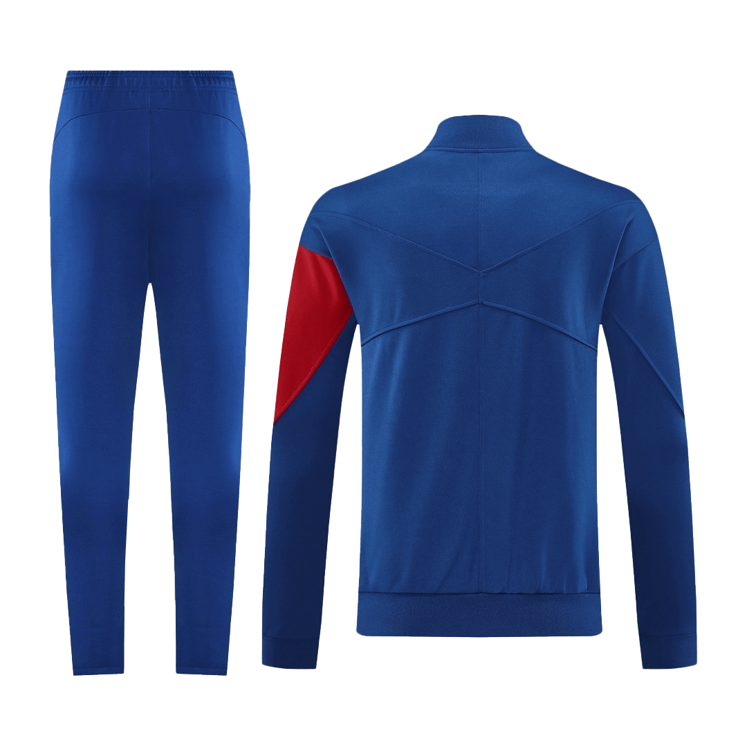 Tenue d'entraînement PSG 25/26 (veste + pantalon) bleu marine et rouge