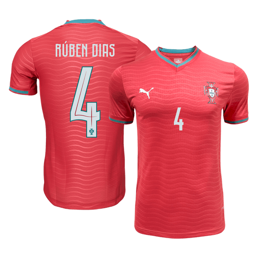 RÚBEN DIAS #4 Portugal Domicile Maillot - Coupe du Monde 2026 Rouge Joueur