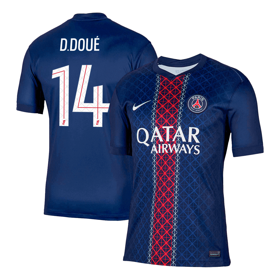 D.DOUÉ #14 Maillot de Foot PSG Domicile 2025/26 Marine