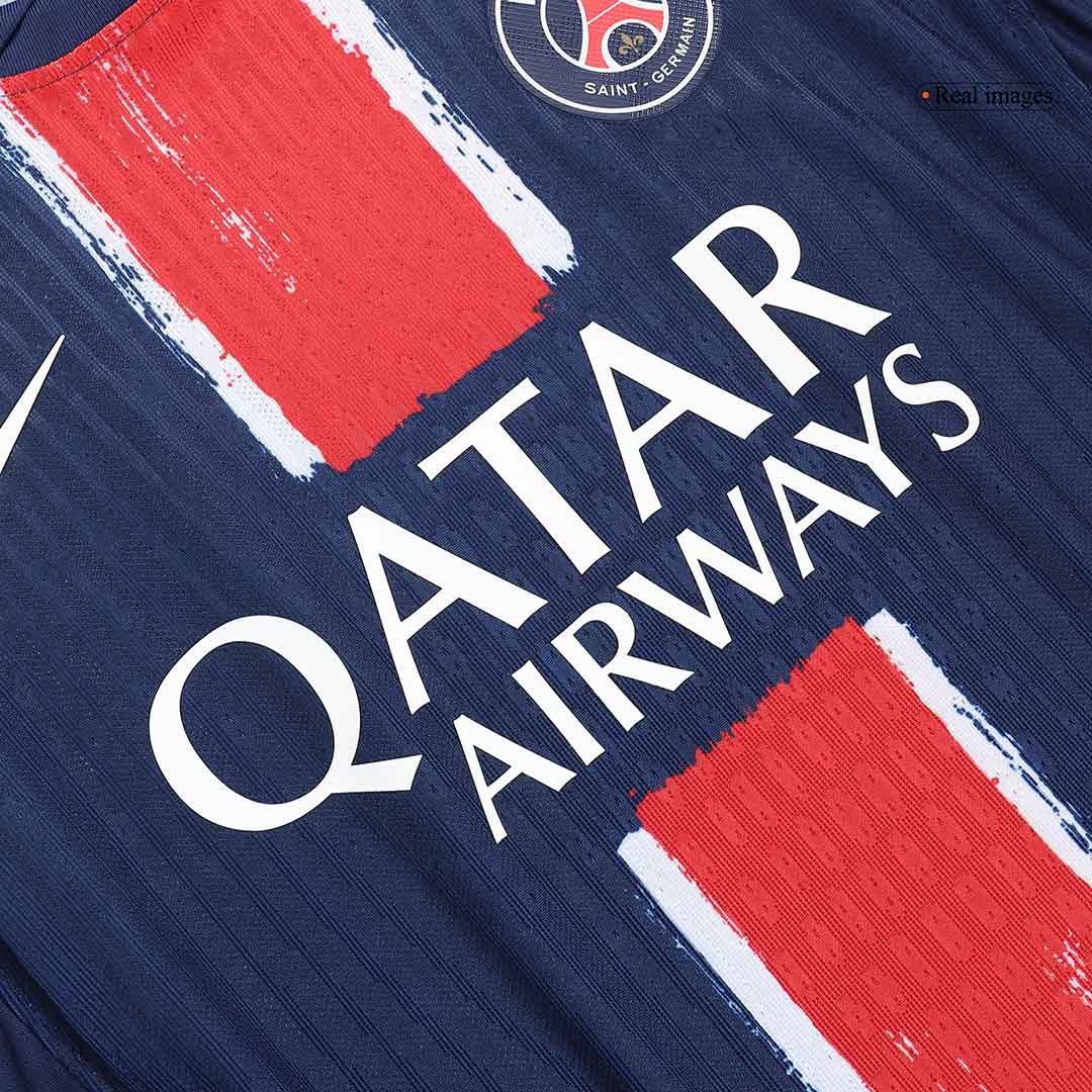 Maillot domicile PSG Barcola n° 29, bleu marine, version joueur, saison 2024/25