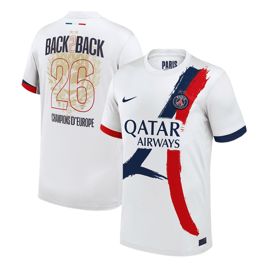 Maillot extérieur du PSG 2024/26 Champions d'Europe 2026 Imprimé Blanc