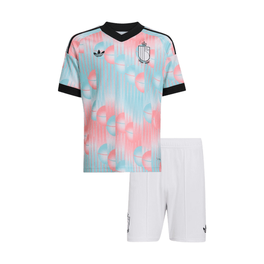 Vente Flash Belgique Extérieur Maillot Kit - Coupe du Monde 2026 Enfant Blue&Pink