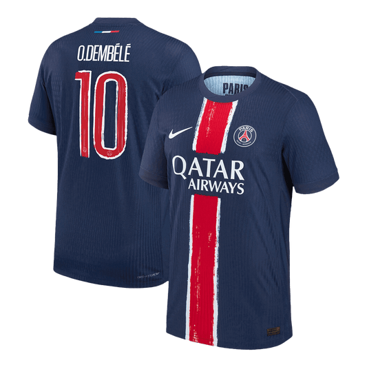 Version Joueur O.DEMBÉLÉ #10 Maillot de Foot PSG Domicile 2024/25 Marine - UCL